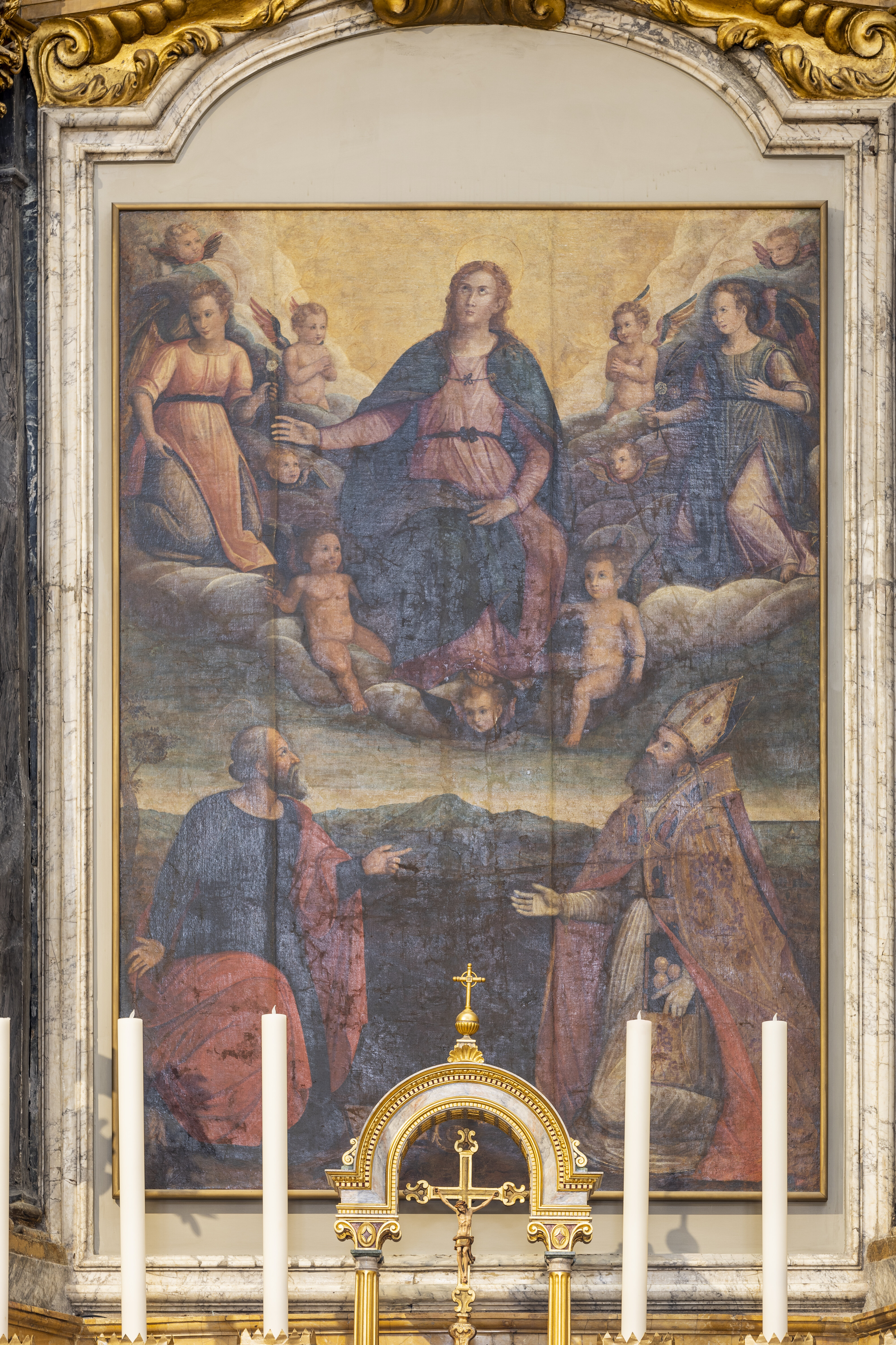 The Virgin Mary with Saints Bartholomew and Nicholas of Bari The Virgin Mary with Saints Bartholomew and Nicholas of Bari