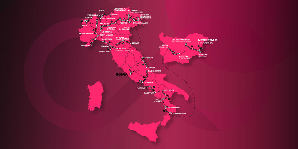Map Of Giro d'Italia