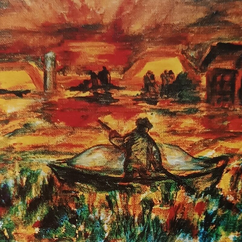 Sa il suo sangue di sale. Affresco su juta intonacata, 1957 - Werther Morigi